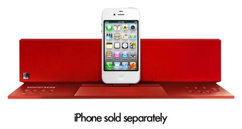 Front Standard. Soundfreaq - Sound Step Recharge Bluetooth Speaker for Select Apple® Devices - Red.