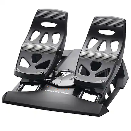 Front. Thrustmaster - T.Flight Rudder Pedals for Xbox Series X|S, Xbox One, PS5, PS4, and PC - Black.