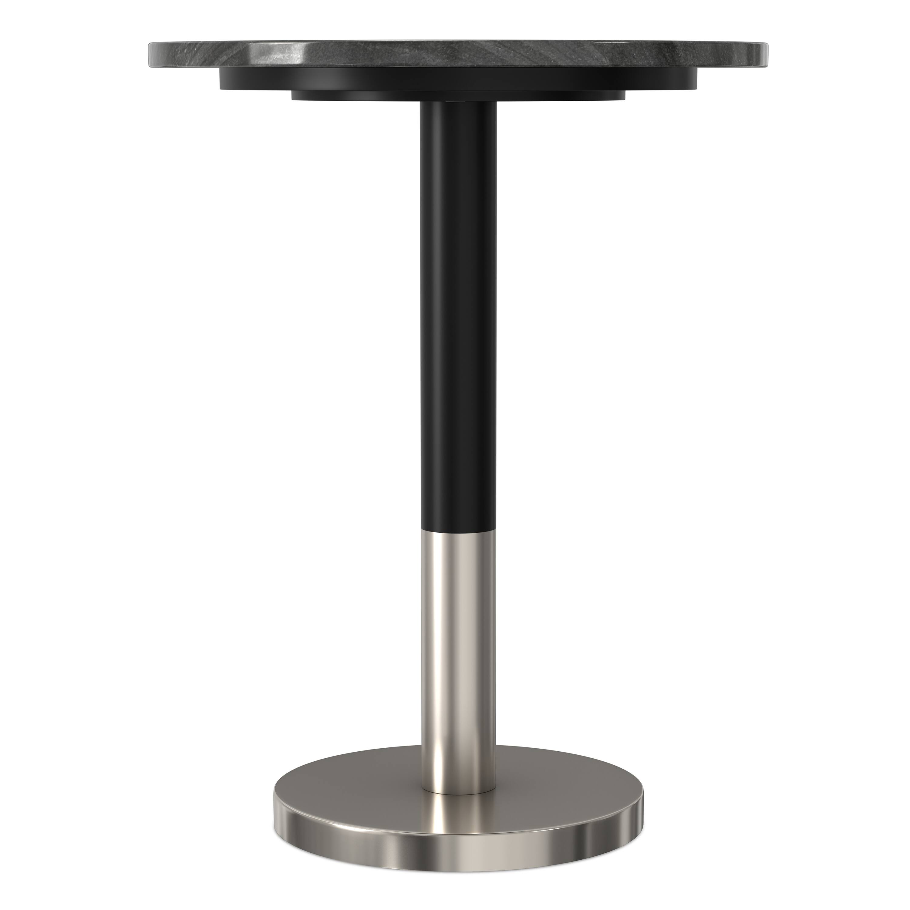 Left. Simpli Home - Evans 16 inch Wide Modern Side Table in Black Genuine Marble and Black/Silver Iron - Black.