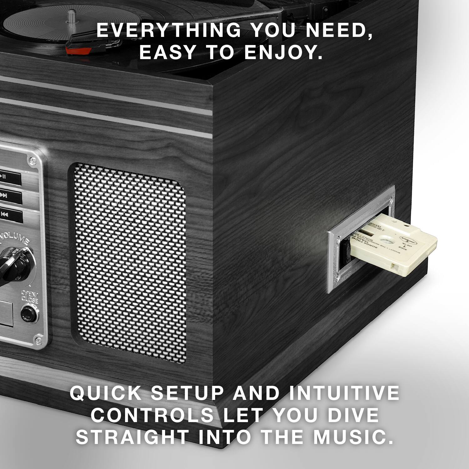 EVERYTHING YOU NEED, EASY TO ENJOY.

QUICK SETUP AND INTUITIVE CONTROLS LET YOU DIVE STRAIGHT INTO THE MUSIC.