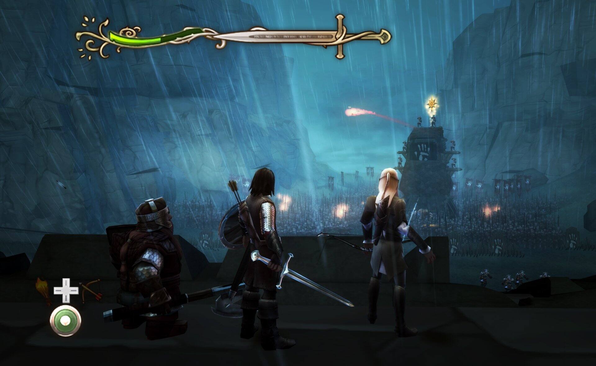 Angle. WB Games - The Lord of the Rings Aragorn's Quest WII video game.