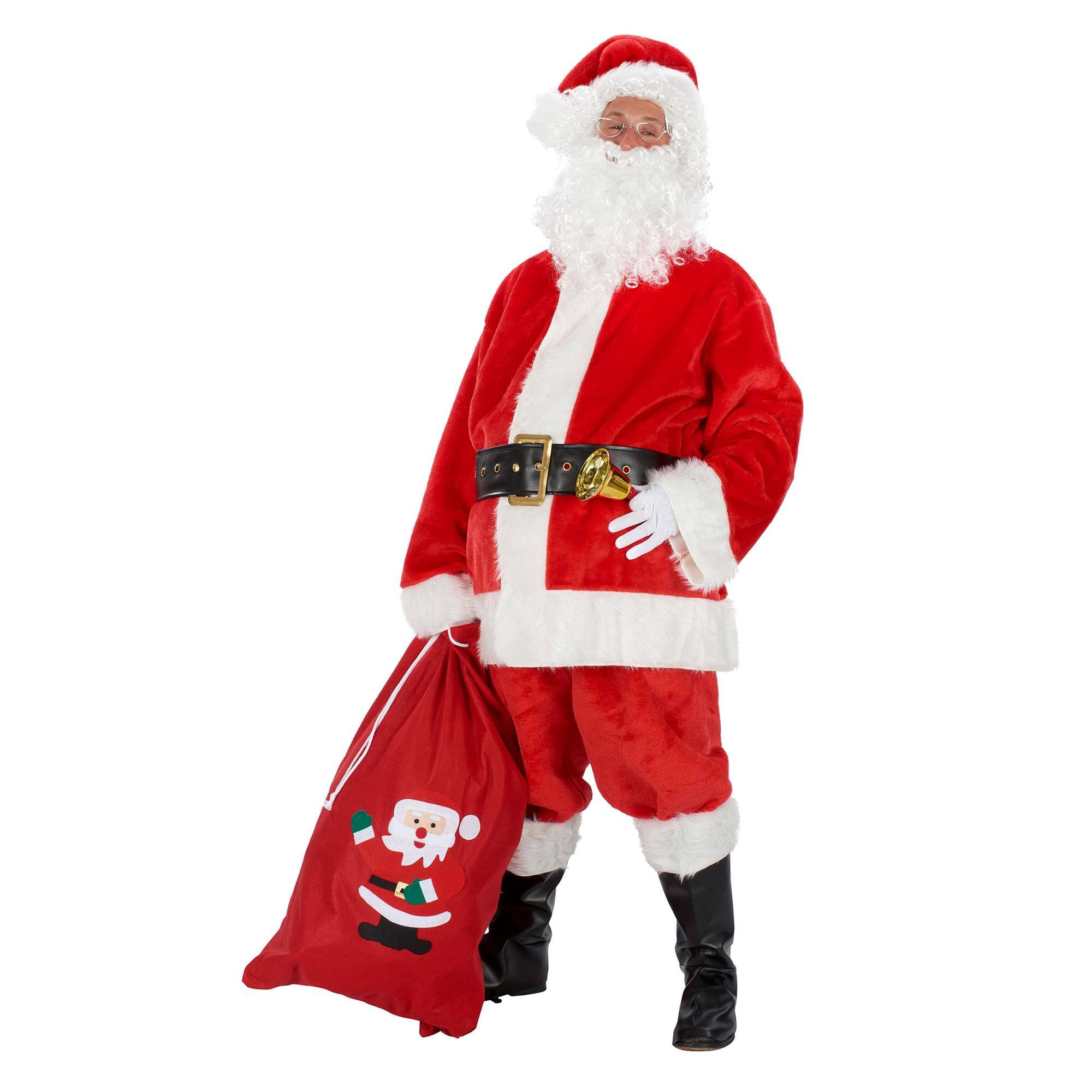 Alt View 1. Orion Costumes - Deluxe Plush Santa Adult Costume | Extra Large - Red.