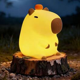 YONWAY - Capybara Kids Night Light, Portable USB Rechargeable Animal Light Touch Control Light, Silicone Night Light