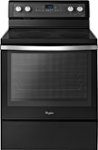 Front Zoom. Whirlpool - 30" Self-Cleaning Freestanding Electric Convection Range - Black Ice.