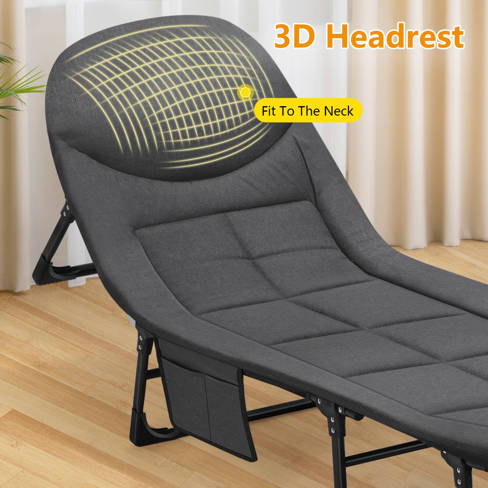 3D Headrest  
Fit To The Neck