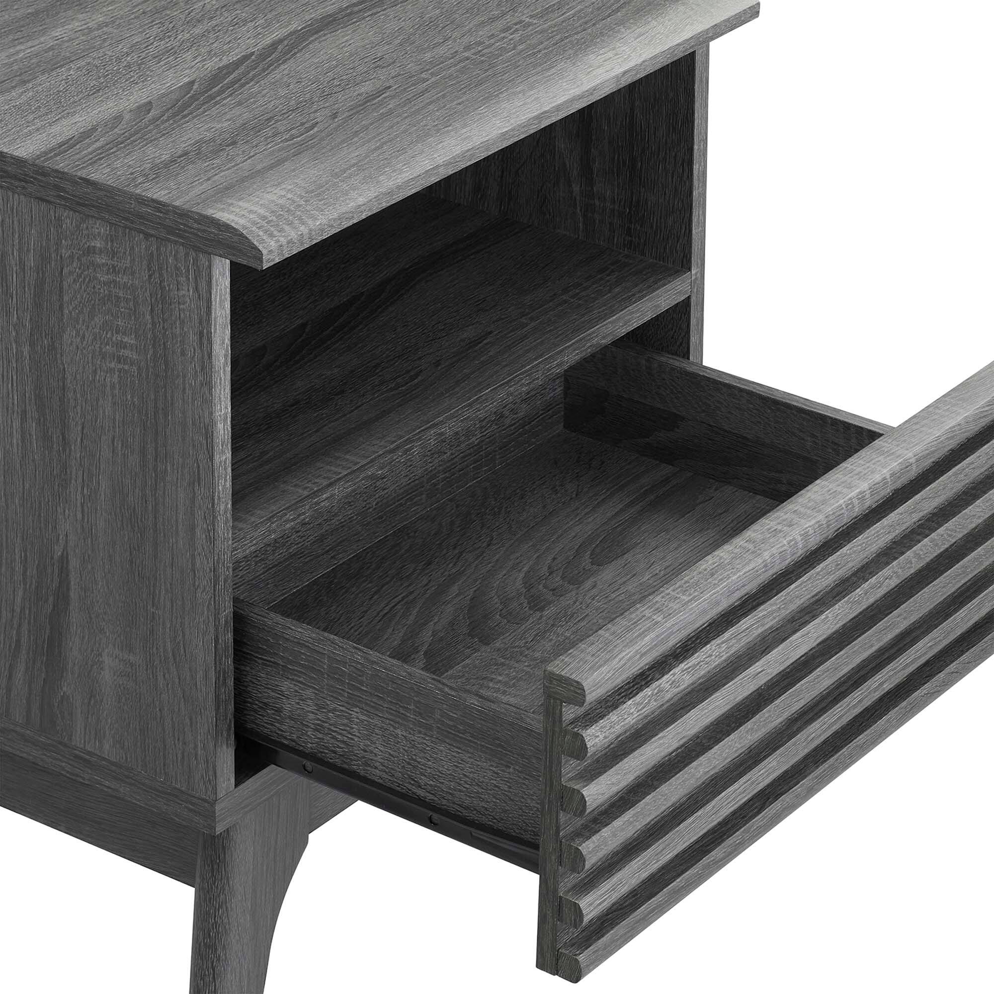 Alt View 3. Modway - Render Nightstand by Modway - Charcoal.