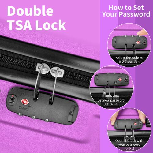 Double TSA Lock

How to Set Your Password

1. Adjust the code to 0-0-0 position
2. Set new password (e.g.: 0-1-1)
3. Open the lock with your password (0-1-1)