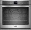 Whirlpool - 30" Built-In Single Electric Convection Wall Oven - Stainless Steel - Larger Front