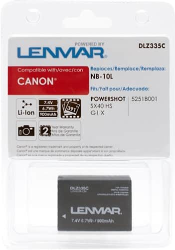 Front. Lenmar - Lithium-Ion Battery - Black.