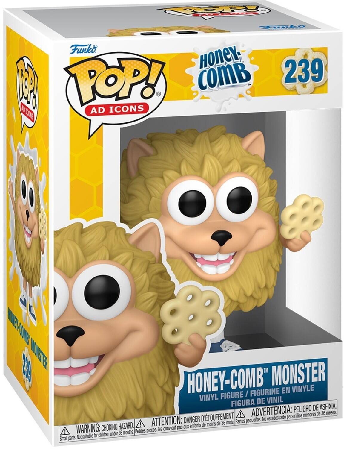 Funko Pop! Honey-Comb 239 A0 Ad Icons Honey-Comb Monster Vinyl Figure / Vinyl Figurine / Figura de Vinil / Peligro de afixia. Advertencia: peligro de menores de 36 meses. Danger d'étouffement. Partes pequeñas. No es adecuado para niños menores de 36 meses. Petites pièces. Ne convient pas aux enfants de moins de 36 mois. Warning: Choking Hazard.