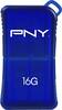 PNY - Micro Sleek Attaché 16GB USB 2.0 Flash Drive - Blue-Front_Standard
