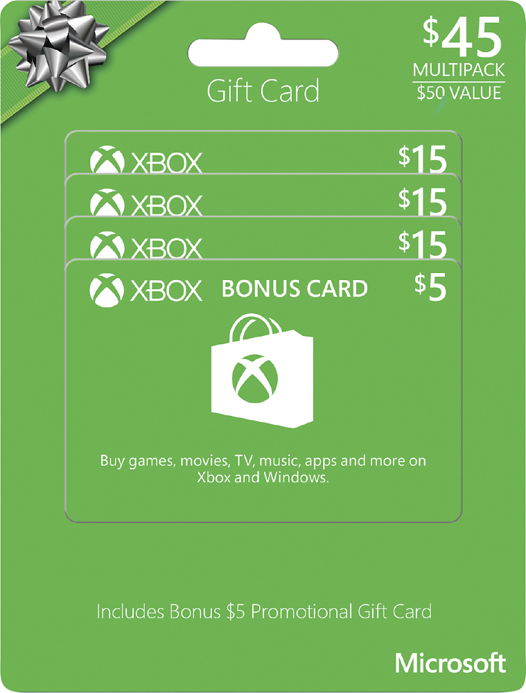 Microsoft 15 Xbox Gift Card (3Pack) XBOX GC 2016 MP P45