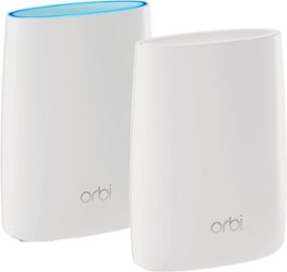 NETGEAR - Orbi AC3000 Tri-Band Mesh Wi-Fi System (2-pack) - White - Front_Zoom