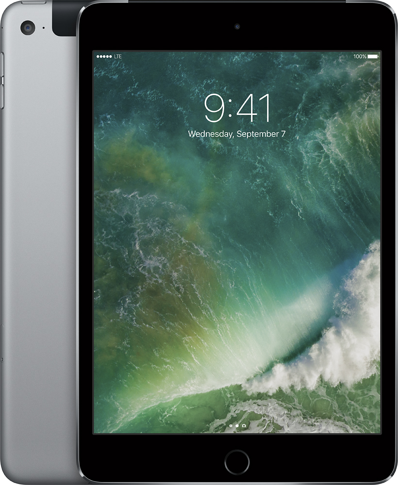 Best Buy: Apple iPad mini 4 Wi-Fi + Cellular 64GB ATu0026T Space Gray MK892LL/A