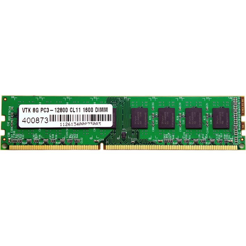Front. VisionTek - 8GB (1PK 8GB) 1.6GHz DDR3 Desktop Memory - Green.