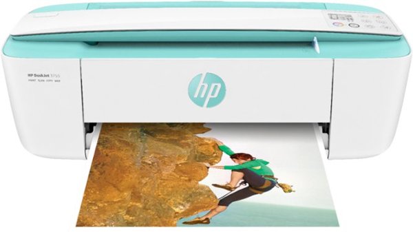 HP - DeskJet 3755 Wireless All-in-One Instant Ink Ready Inkjet Printer - Seagrass