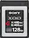 Front. Sony - G-Series 128GB XQD Memory Card - Black/silver.