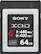 Front. Sony - G-Series 64GB XQD Memory Card - Black/silver.