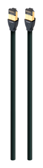 Angle View: AudioQuest - RJE Forest 4.9' In-Wall Ethernet Cable - Black/Green