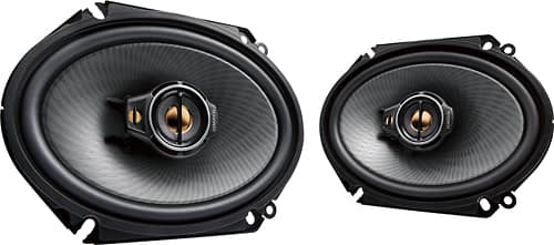 Kenwood - 6" x 8" 3-Way Car Speakers with Polypropylene Cones (Pair) - Black - Larger Front