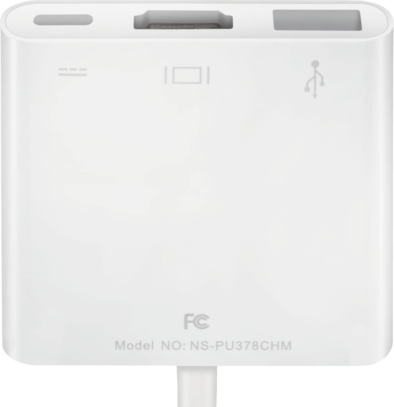 Alt View 11. Insignia™ - USB-C to 4K HDMI Multiport Adapter with Power Delivery - White.