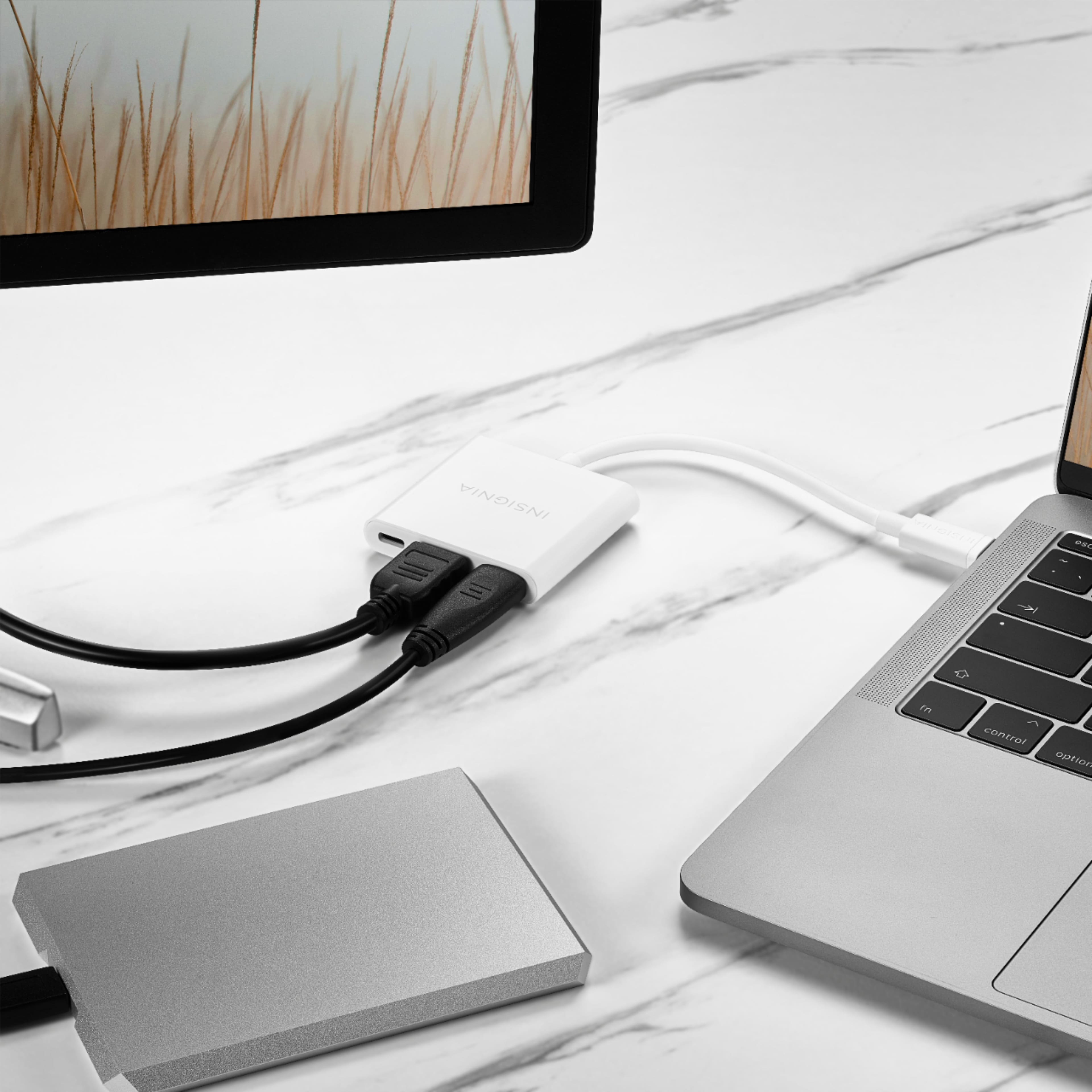 Alt View 18. Insignia™ - USB-C to 4K HDMI Multiport Adapter with Power Delivery - White.