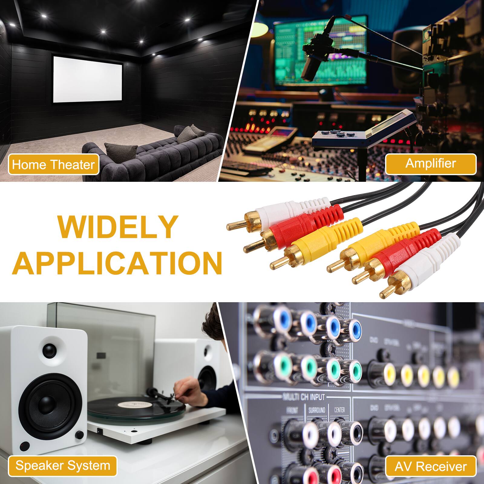 Home Theater Amplifier  
WIDELY APPLICATION  
MULTI CH INPUT N SURROUND CENTER - DE Speaker System AV Receiver