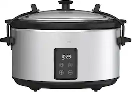 bella PRO - 5-qt. Programmable Slow Cooker - Stainless Steel