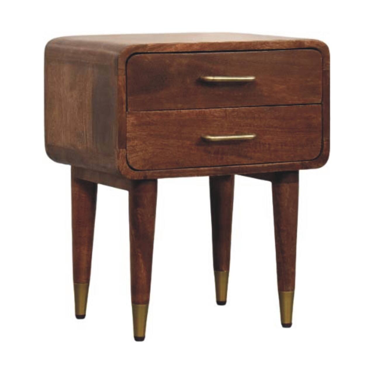 Angle. Artisan Furniture - Artisan Furniture Solid Wood Astor 2-Drawer Nightstand - Brown.