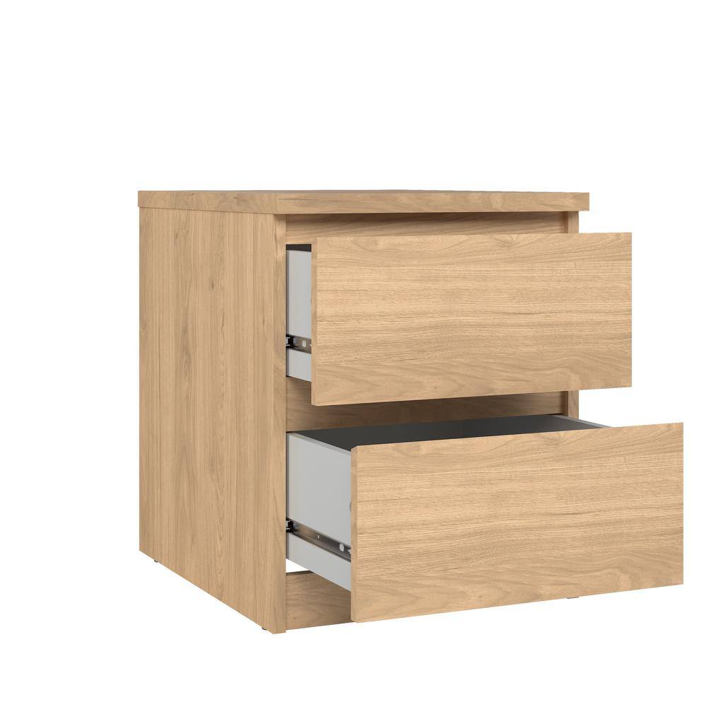 Back. Tvilum - Scottsdale 2 Drawer Nightstand, Jackson Hickory - Brown.