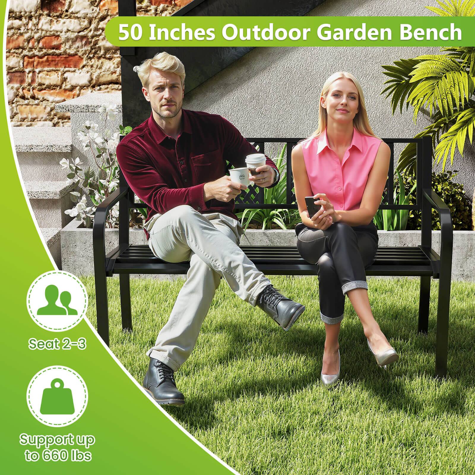 50 Inches Outdoor Garden Bench

Seat 2-3

Support up to 660 lbs