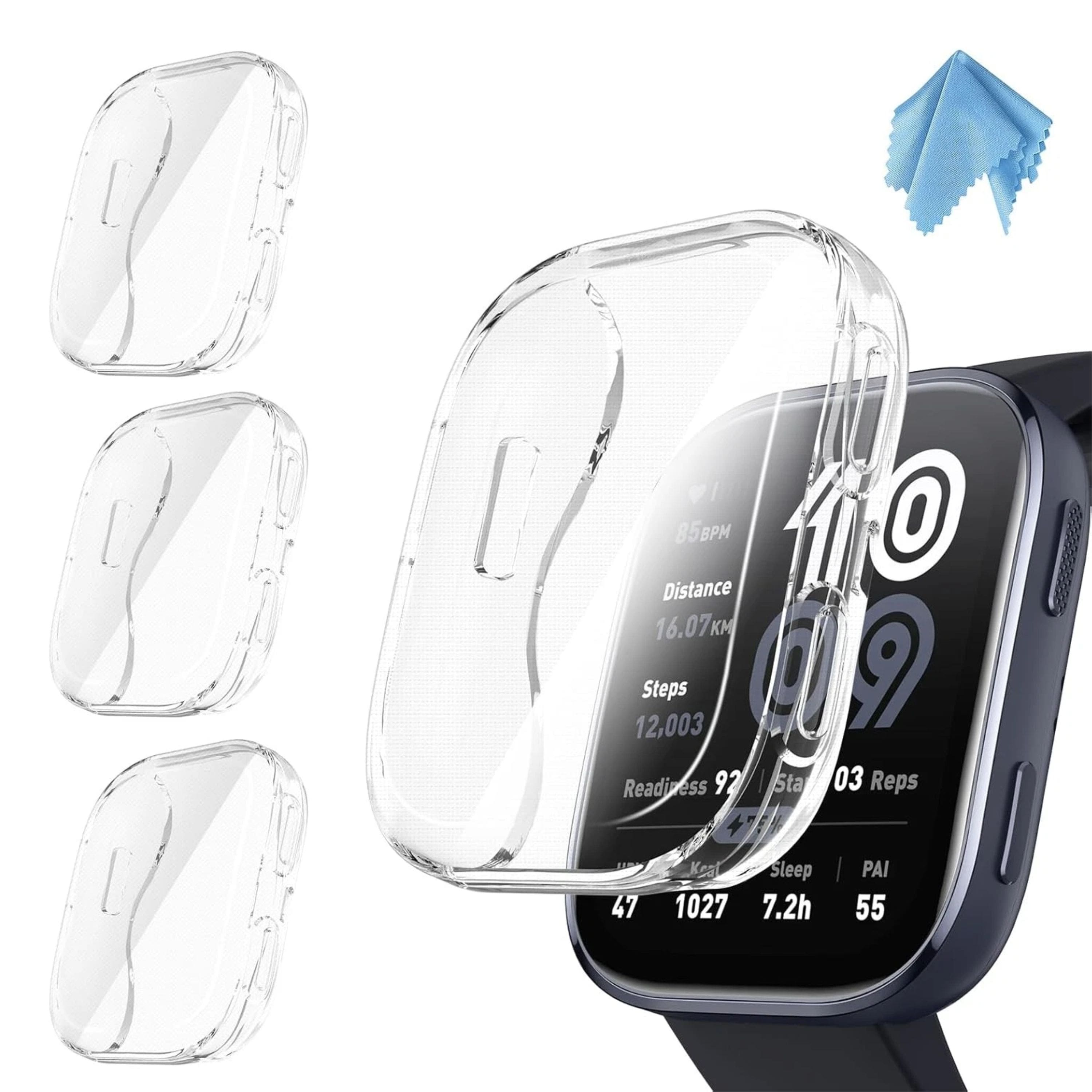 Kitcheniva - Soft TPU Plated Bumper Smart Watch Screen Protector Case For Amazfit Bip 6 Pack Of 3 - Clear price history on PriceWatchPro