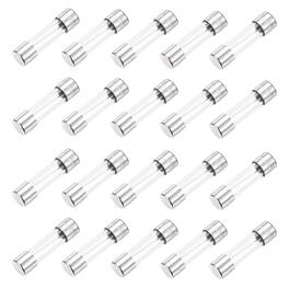 Unique Bargains - 6.3A 250V Glass Fuse 0.2"x0.79" Fast Blow Fuse for Home Appliances 20pcs