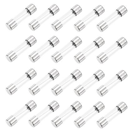 Front. Unique Bargains - 6.3A 250V Glass Fuse 0.2"x0.79" Fast Blow Fuse for Home Appliances 20pcs.