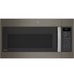 GE - 1.7 Cu. Ft. Convection Over-the-Range Microwave with Sensor Cooking - Slate - Larger Front