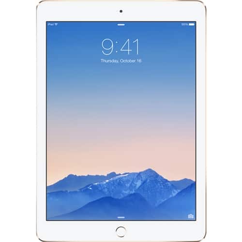 Certified Refurbished - Apple iPad Air (2nd Generation) (2014) Wi-Fi - 64GB - Gold - Front_Zoom