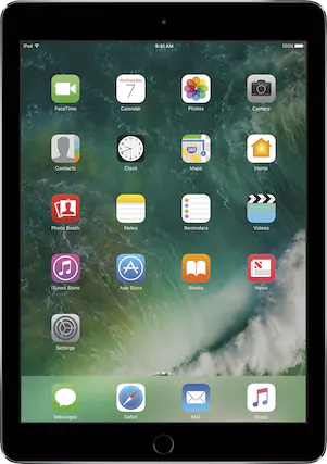 Front. Apple - Certified Refurbished - Apple iPad Air (2nd Generation) (2014) Wi-Fi - 128GB - Gray.