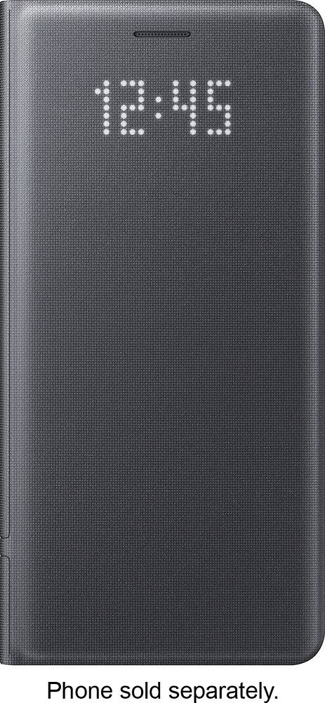 Front. Samsung - LED Wallet Flip Cover for Samsung Galaxy Note 7 Cell Phones - Black.