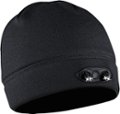 Front Zoom. Panther Vision - POWERCAP 35/55 Lined Fleece Beanie - Black.