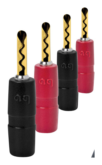 Angle View: AudioQuest - Speaker Wire Terminations (4-Pack) - Red/Black