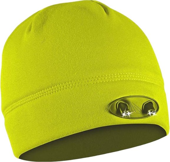 Panther Vision - POWERCAP 35/55 Lined Fleece Beanie - Hi-Vis - Front Zoom