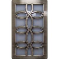 GE - CoverLite Plug-in LED Night Light - Brushed Nickel - Front_Standard
