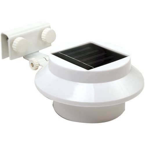 Front. Rethink - Multipurpose Gutter/Fence Solar Light (2-Pack) - White.