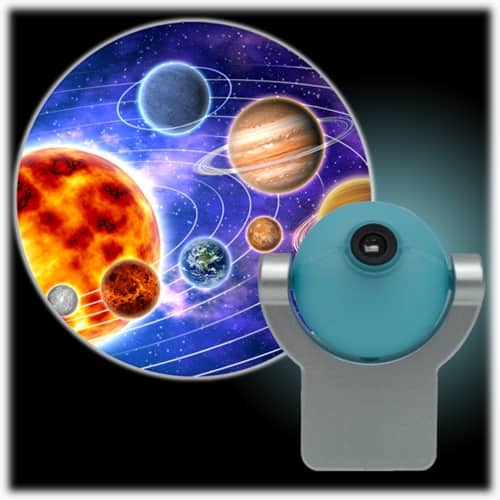 Alt View 12. Jasco - Projectables LED Plug-In Night Light, Solar System - Blue.