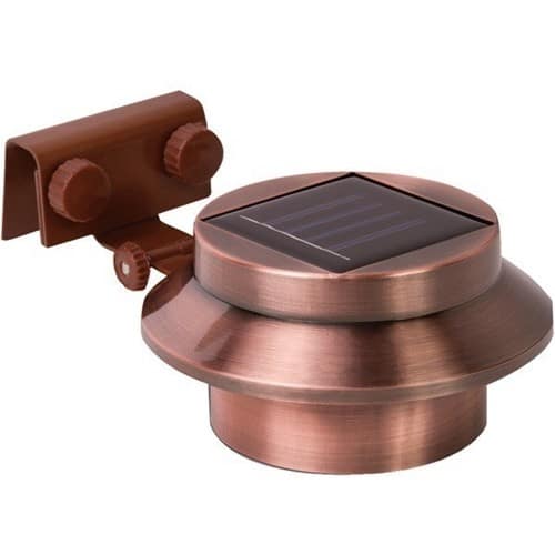 copper solar gutter lights