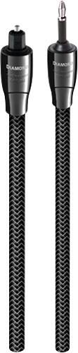 Front Standard. AudioQuest - OptiLink Diamond 2.5' 3.5mm Mini-to-Toslink Digital Optical Audio Cable - Black/Silver.