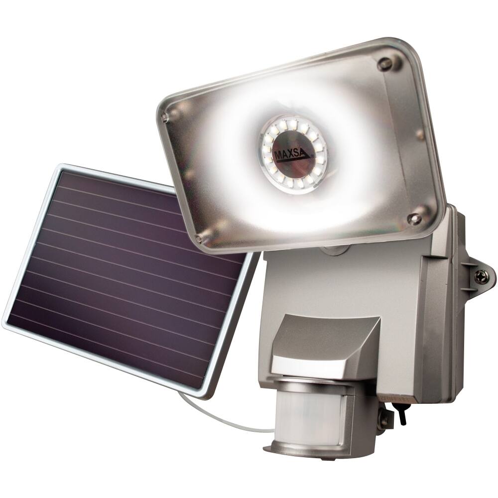 Front. MAXSA Innovations - Solar LED Security Light - Silver.