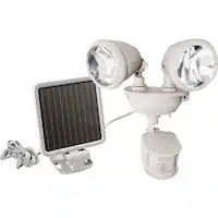 MAXSA Innovations - Solar Dual Head LED Security Light - Off-White - Front_Zoom