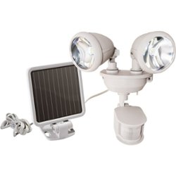 MAXSA Innovations - Solar Dual Head LED Security Light - Off-White - Front_Zoom