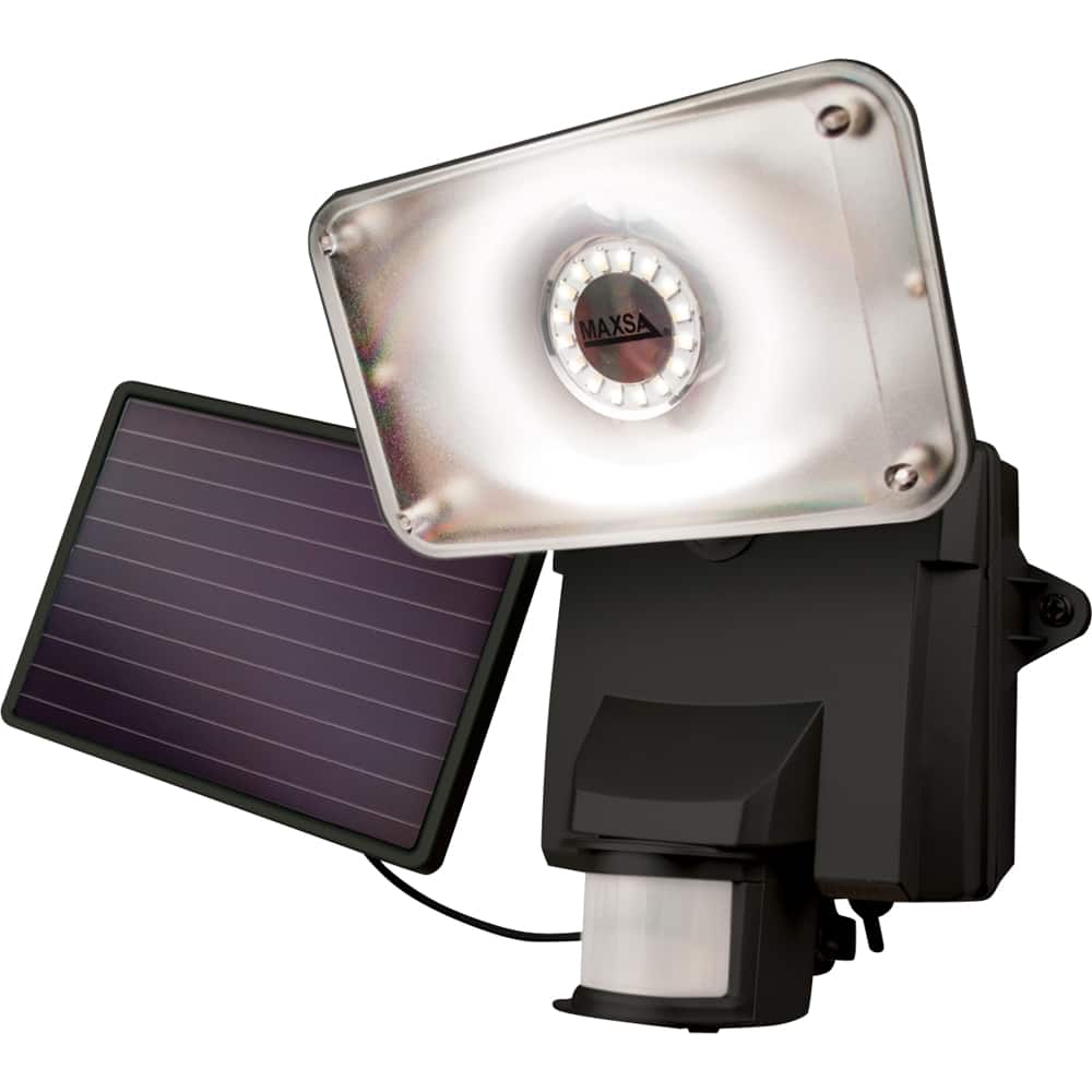 MAXSA Innovations - Solar LED Security Light - Black